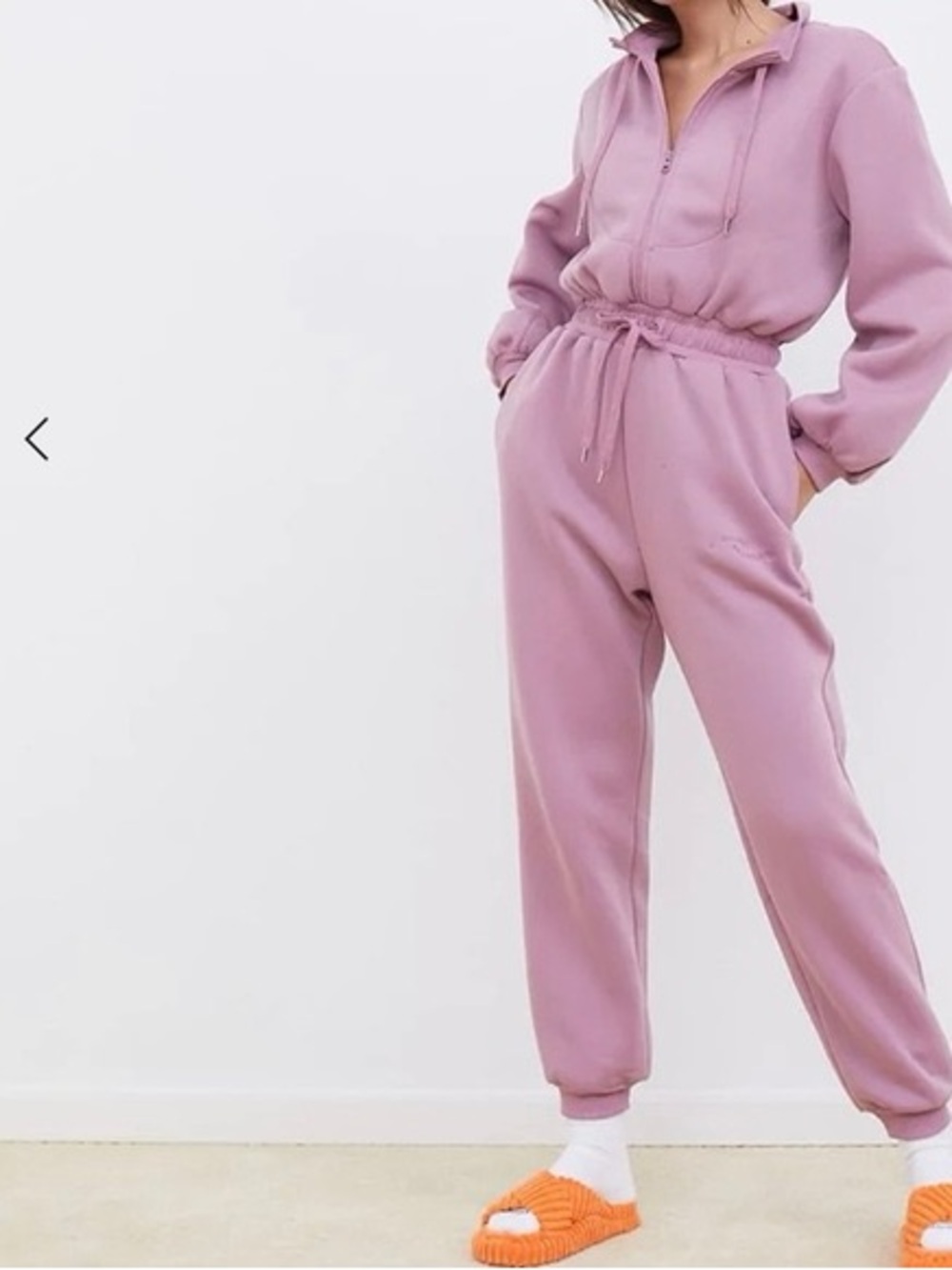 For Love & Lemons Dusty Pink Zip Hoodie - Picture 6 of 7